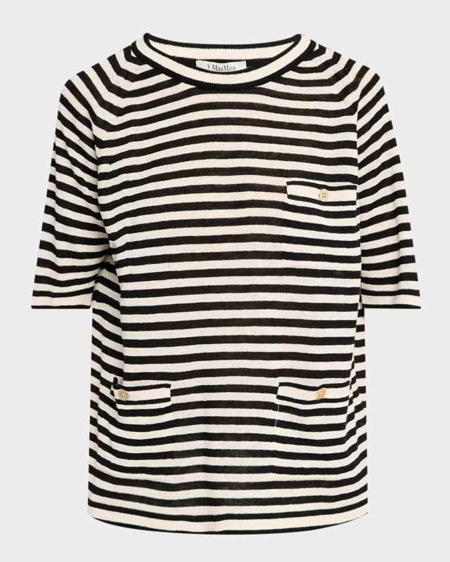 Beati Striped Linen Short-Sleeve T-Shirt